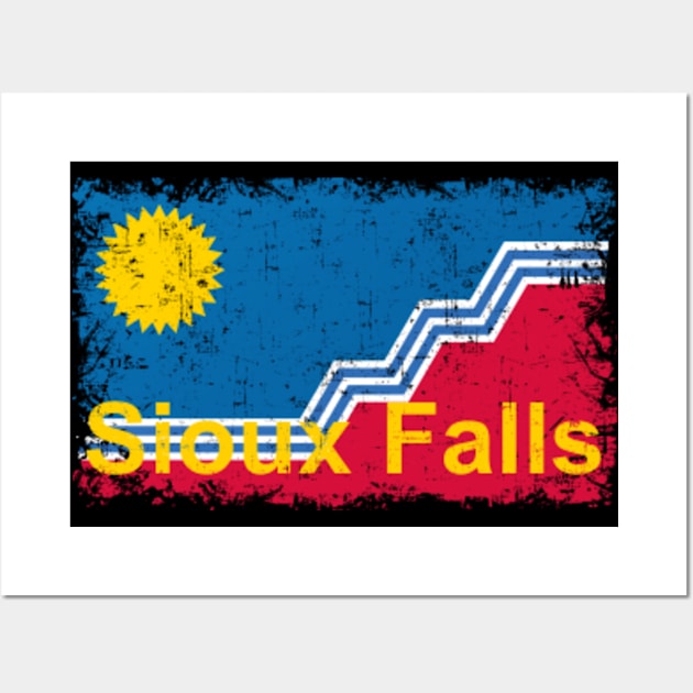 Flag of Sioux Falls South Dakota flag seal symbol logo emblem